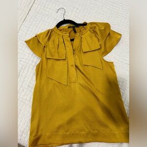 BCBGMaxazria Gold Mustard Blouse